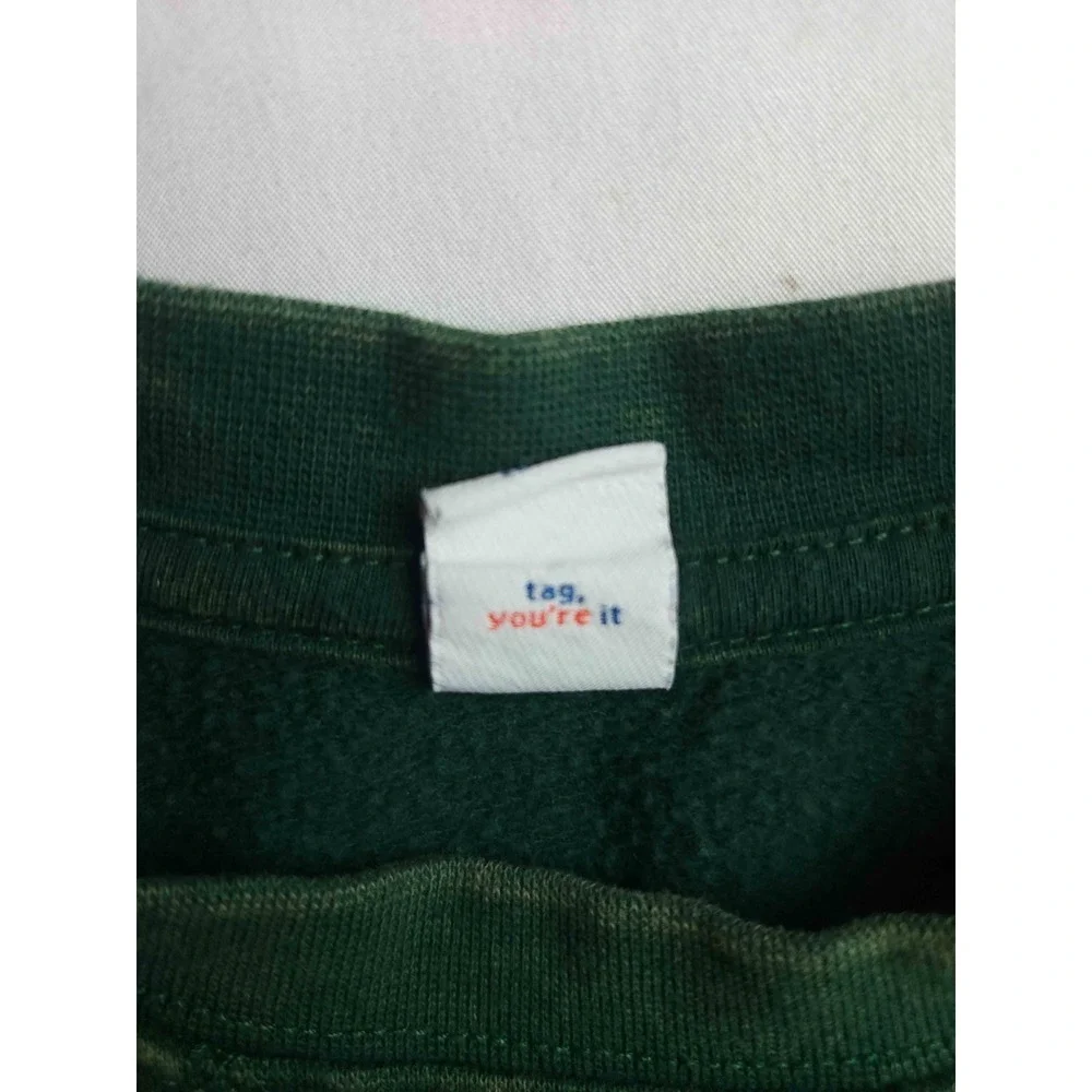 Old Navy Peanuts Records Good Vibes 1950 Sweatshirt Kids XL 14-16 Green Gorpcore